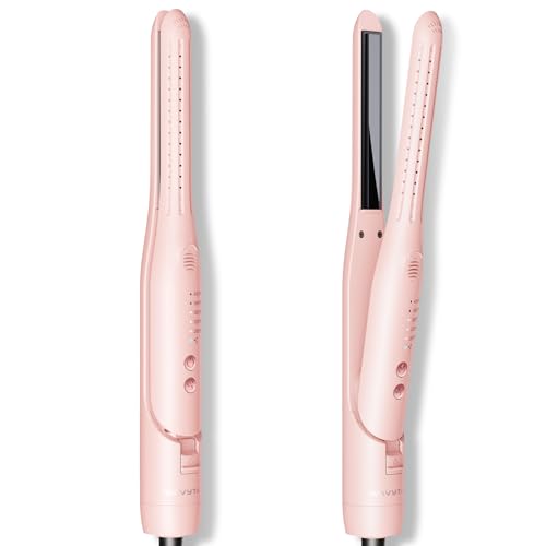 Wavytalk 0.65" Pencil Flat Iron, Cool Curl Pencil, Small Airflow Styler and Straightener for Short Hair, Pixie Cut and Edges, Curling Iron for Short H