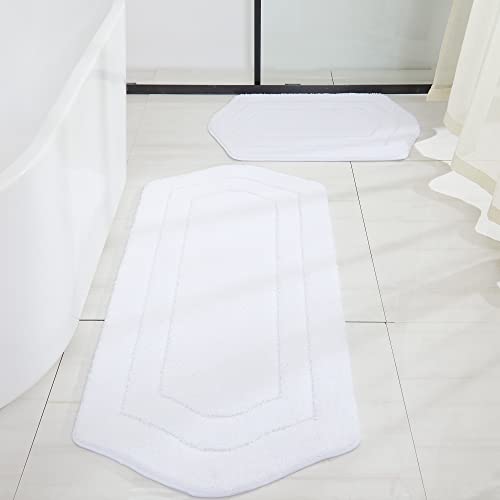 COSY HOMEER Extra Thick Bath Linen Sets Rugs for Bathroom - Anti-Slip Bath Mats Soft Plush 100% Strong Mirco Polyester Living Room Bedroom Water Absor