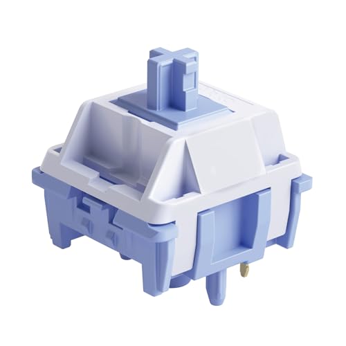 Akko Mirror-Tastaturschalter, 5-polige 37gf-Linearschalter, mit Standard-MX-Struktur, vorgeschmierte Tastenschalter für DIY-Kit-Gamer-Barebones-Tasta