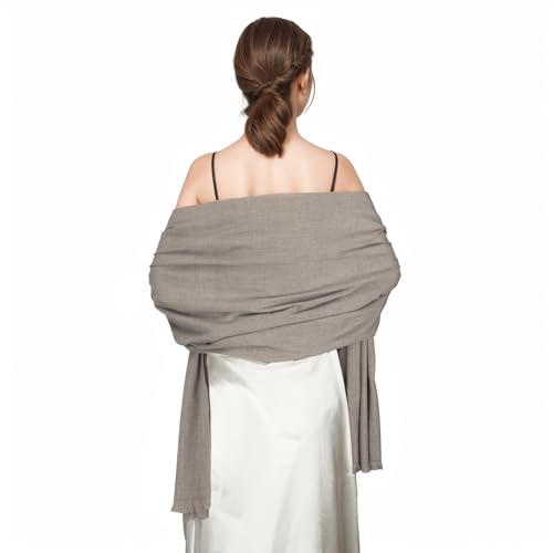RUI VTRON Shawl Wraps for Women Pashmina Shawls and Wraps for Evening Dresses Large Soft Scarf Winter Scarf Wedding Shawl… Coffee