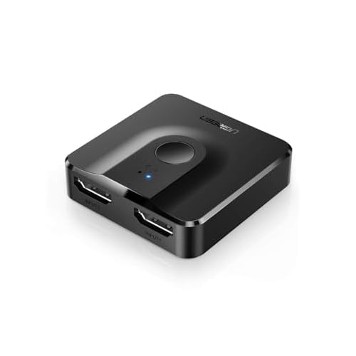 UGREEN HDMI Switch 4K@60Hz, Bi-Directional HDMI Splitter 2 in 1 Out Switcher Supports UHD 3D HDR Compatible with PS5, PS4, Xbox Series X-S, Roku, Fire