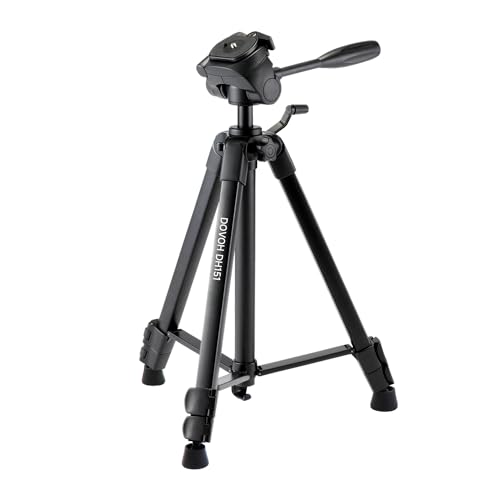 Heavy Duty Tripod for Laser Level, Adjustable Height for Camera with Bubble Level 1-4"-20 Screw Mount, DH151
