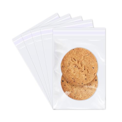 iMailer - 500 Pcs - 3" x 5" Clear Small Cellophane Bags - Self Sealing Cello Plastic Bags for Bakery, Cookies, Photo, Jewelry, Party Favors 3x5 Inch (