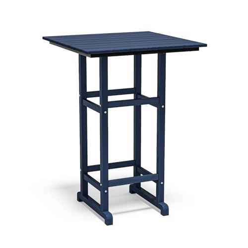 Balcony High Adirondack Bar Table,HDPE All-Weather Outdoor Furniture for Patio Backyard Poolside -Navy Blue 1 Bar Table Navy