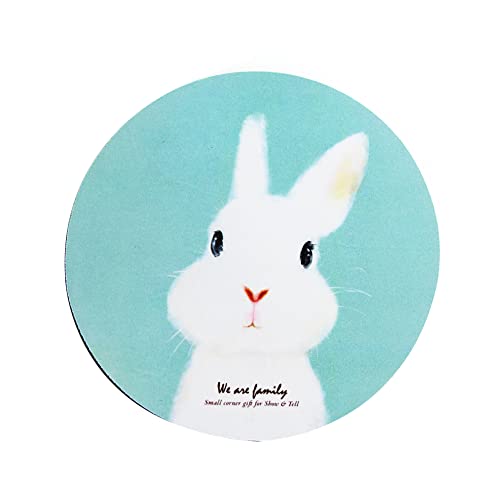elec Space Mouse Pad, Gaming Mouse Pad with Rabbit Design, Cute Animal Mouse Pad Non-Slip Rubber Base, Washable and Easy Gliding, Durable Materials Mo