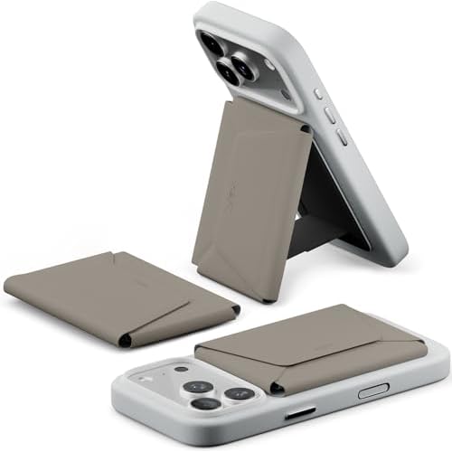 MOFT Magsafe Wallet, 8-Card Holder, Magnetic Phone Stand with Pull to Access Design, RFID Blocking, Angle Adjustment & MOVAS Snap Field Wallet, Minima