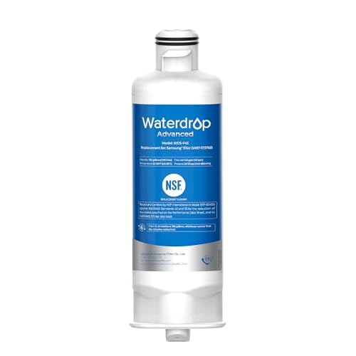 Waterdrop DA97-17376B Replacement for Samsung® HAF-QIN-EXP, DA97-08006C, RF28R7351SG, RF23M8570SR, NSF 53&42 Certified Refrigerator Water Filter, 1 F