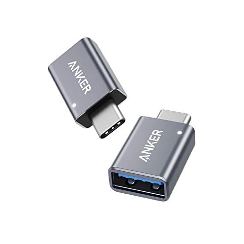 Anker USB to USB C Adapter (2 Pack), High-Speed Data Transfer, USB-C to USB 3.0 Female Adapter for MacBook Pro 2020, iPad Pro 2020, Samsung Notebook 9