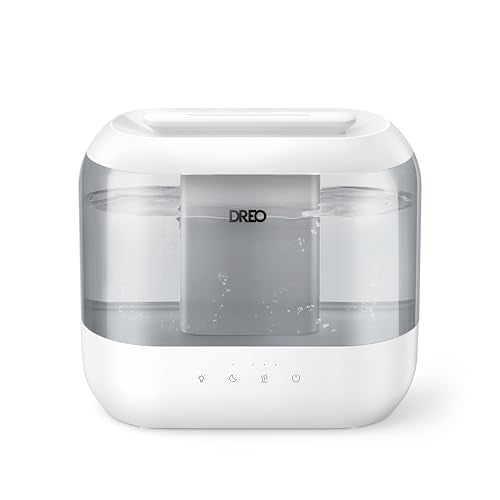 Dreo Top Fill 4L Humidifiers for Bedroom, 36H Runtime, 28 dB Quiet Cool Mist Supersized Air Humidifier for Large Room, Plants, Baby Nursery, Indoor, N