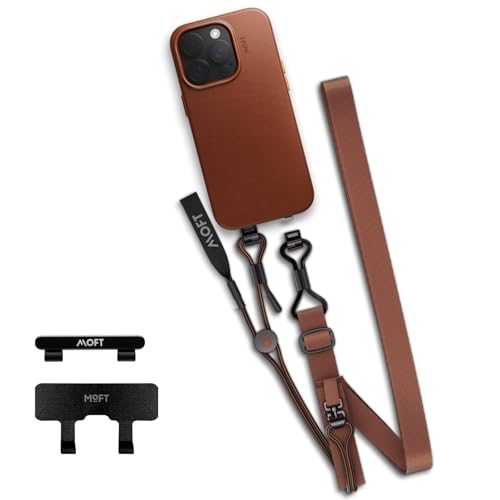 MOFT Universal Phone Lanyard - Adjustable Crossbody Cell Phone Strap with Two Tether Tabs, Detachable Leash for Most Smartphones, Sienna Brown