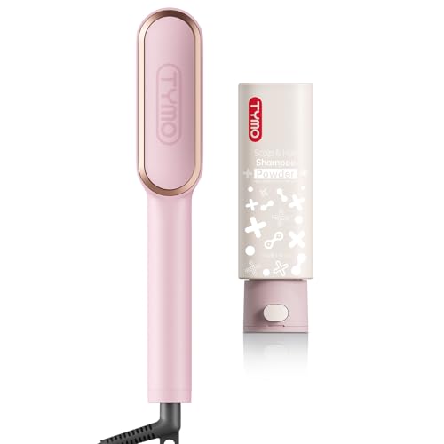 TYMO Clarifying Shampoo Powder Natural Formula + Hair Straightener Brush