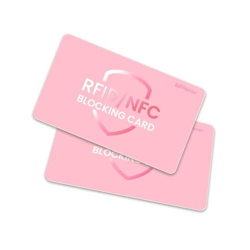 RFID Blocking Card 2 Pack, One Card Protects Entire Wallet for Women, Credit Debit Card Protector, Anti-Theft NFC Contactless Blocker