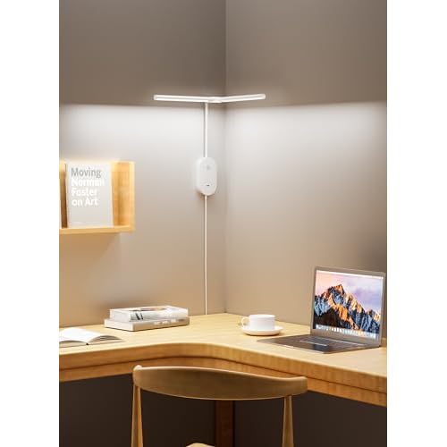 Wall Mounted Reading Light, Book Lights with 2 Heads Ultra Long LED Bars, Bedside Reading Lamps for USB Output, Bright 5 Dimmable with 360° Gooseneck
