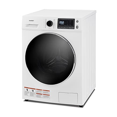 COMFEE’ 24" Washer and Dryer Combo 2.7 cu.ft 26lbs Washing Machine Steam Care, Overnight Dry, No Shaking Front Load Full-Automatic Machine, Dorm Whi