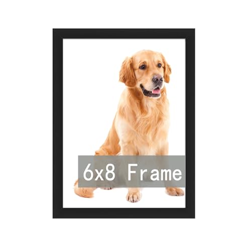 RUN HELIX 6x8 Picture Frame for Wall Hanging or Tabletop- Wall Mounting Horizontally or Vertically, 6 x 8 Wall Gallery Poster Photo Frame for 6 by 8Ph