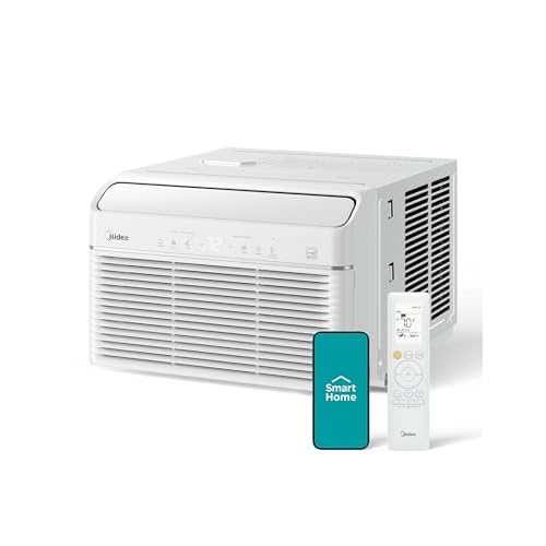 Midea 8,000 BTU Smart Inverter Air Conditioner Window Unit with Heat and Dehumidifier – Cools up to 350 Sq. Ft., Energy Star Rated, Quiet Operation,