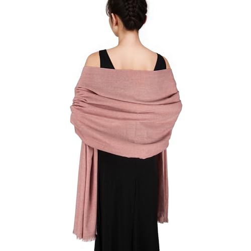 SWAT PANY Pashmina shawls and wraps for Evening Dresses Scarf for Women Winter Shawl Wraps for Women Weedings Pink-1