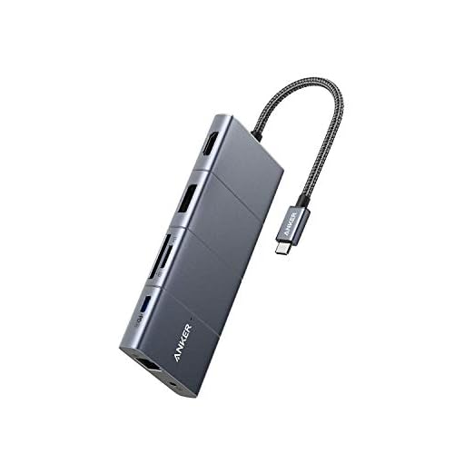 Anker USB C Hub, 11-in-1 Docking Station with 4K@60Hz HDMI and DP, 85W Power Delivery, USB-C&3 USB-A Data Ports, 1 Gbps Ethernet, 3.5mm Audio, microSD