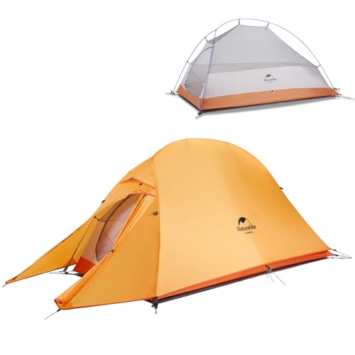 Naturehike Cloud-Up 1 Person Tent, Lightweight Backpacking Tents for One Man, Waterproof Ultralight One Person Tent for Camping Hiking Backpacking Ora