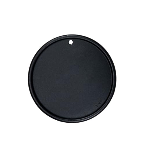 Monument Grills 12-Inch Reversible Round Porcelain Coated Cast Iron Cooking Plate Round Cast Iron