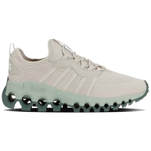 K-Swiss Women's Tubes Slip-On Sneaker 6 Oatmeal-Frosty Green-Duck Green