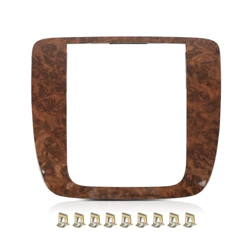 G-PLUS Dash Radio Bezel Trim Wood Grain Compatible with Chevy Silverado 1500 Tahoe GMC Sierra 1500 Yukon 2007-2014 15211886, 26887440, 15247458 07-14
