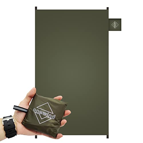 Onewind Small Footprint, 4000mm Waterproof Rate PU Coating, 47" * 27" Ultralight Camping Ground Sheet with Carry Bag for Backpacking, Camping, Picnic,
