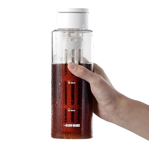 MHW-3BOMBER Cold Brew Coffee Maker 600ml, Tritan Coffee Maker mit 300 Maschen Filter, abnehmbares Cold Brew Kanne Eiskaffee maschine, für Sommer, Dra