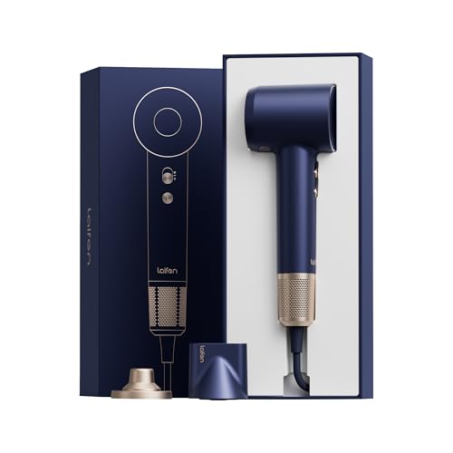 Laifen Premium High-Speed Hair Dryer Royal Blue Gift Box, Professional Ionic Portable Blow Dryer with 110,000 RPM, Lightweight, Low Noise, 360° Magne