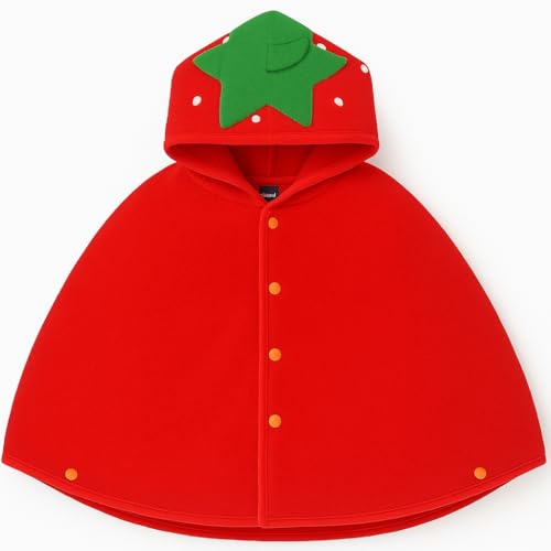 Car Seat Poncho for Toddlers, Baby Hoodie Cape, Hooded Cloak for Carseat & Everyday, for Newborns, Infants & Preschoolers 0-3T Red