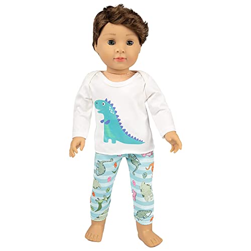 Ecore Fun 18 Inch Boy Girl Doll Clothes Pajamas Tracksuit for 18 Inch Boy Doll or Girl Doll - Birthday Reward Gift Pajamas 1