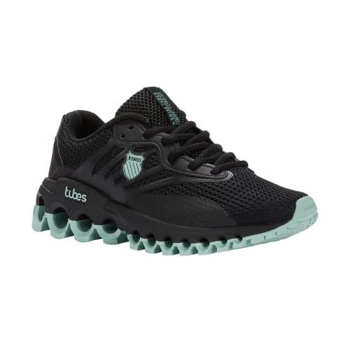 K-Swiss Women's Tubes Sport Training Shoe 6 Black-Eggshell Blue