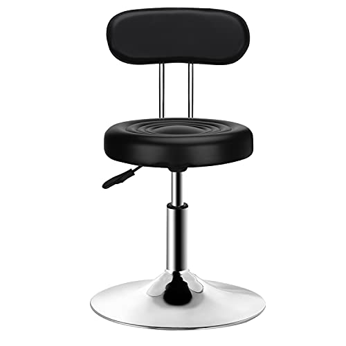360° Rotation Height Adjustable Round Home Office Chair Ergonomic Desk Computer Chair Mid Back Task Multi-Purpose Office Desk Chairs Barber Shop for