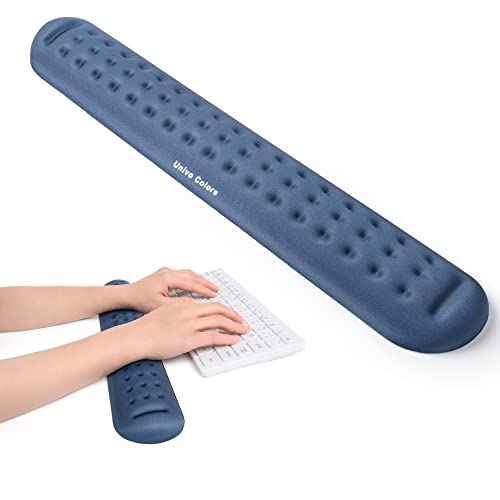 Univo Colors Navy Superfine Memory Foam Keyboard Wrist Rest Soft Gel Ergonomic Wrist Support Pad for Computer, Laptop, Office, Gaming, Typing Keyboard