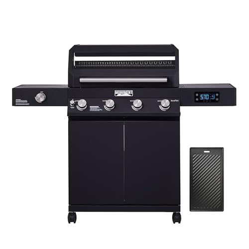 Monument Grills 4-Burner Liquid Propane Gas Smart bbq Grill Denali 425 with Cooking Plate(2 Items) D425 with Cooking Plate