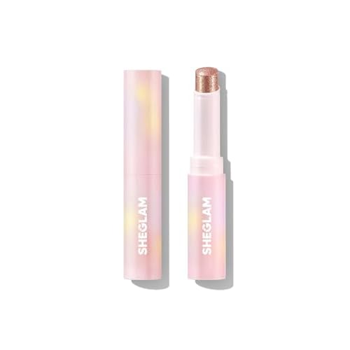 SHEGLAM Crystal Jelly Glaze Stick Eye Shadow Stick Eyeliner Brightener Pencil Crayon with Brush Easy to Blend Long Lasting Shimmer Eyeshadow-Aura Blit