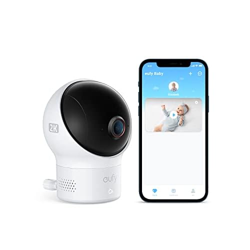 eufy Security Baby Wi-Fi Baby Monitor 2K with Noise Detection, Night Vision, Room Temperature Detection, Camera, Easy Setup, User-Friendly App, Requir