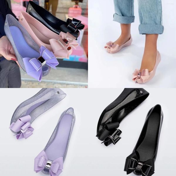 Sandals Spring Bowtie Women&#039;s Dress shoes furry slide Ladies Fashion Dress shoes Bow Adult Girls Elevated Jelly Beach