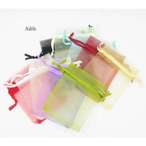 Pcs Organza Drawstring Bags Jewelry Pouches Gift Wrap Wedding Christmas Party Favor Packing Bag Cm X Inch Multi Colors 0704