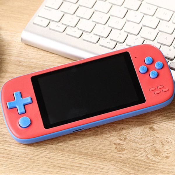 Multifunctional Retro Game Player 4.3 Inch IPS HD Screen Handheld Game Console Built-in 6800 Games Portable Pocket Mini Video Game Players A