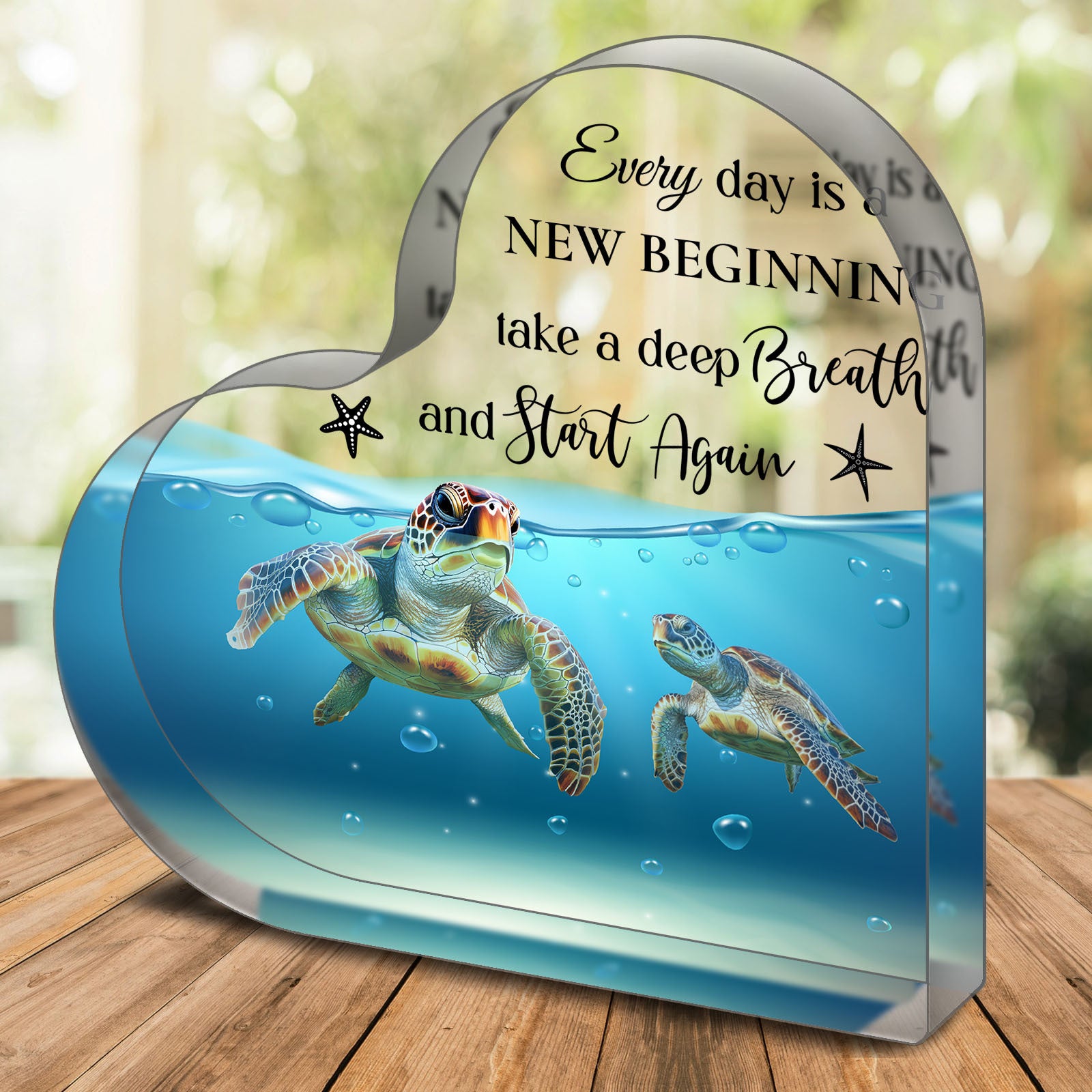 TEMU 1pc, Sea Creatures, Creatures, Sea Turtles, Birthday Gifts, Exchange Gifts, Bedroom, Kitchen, Living Room, Office, Acrylic Desktop Decoration,