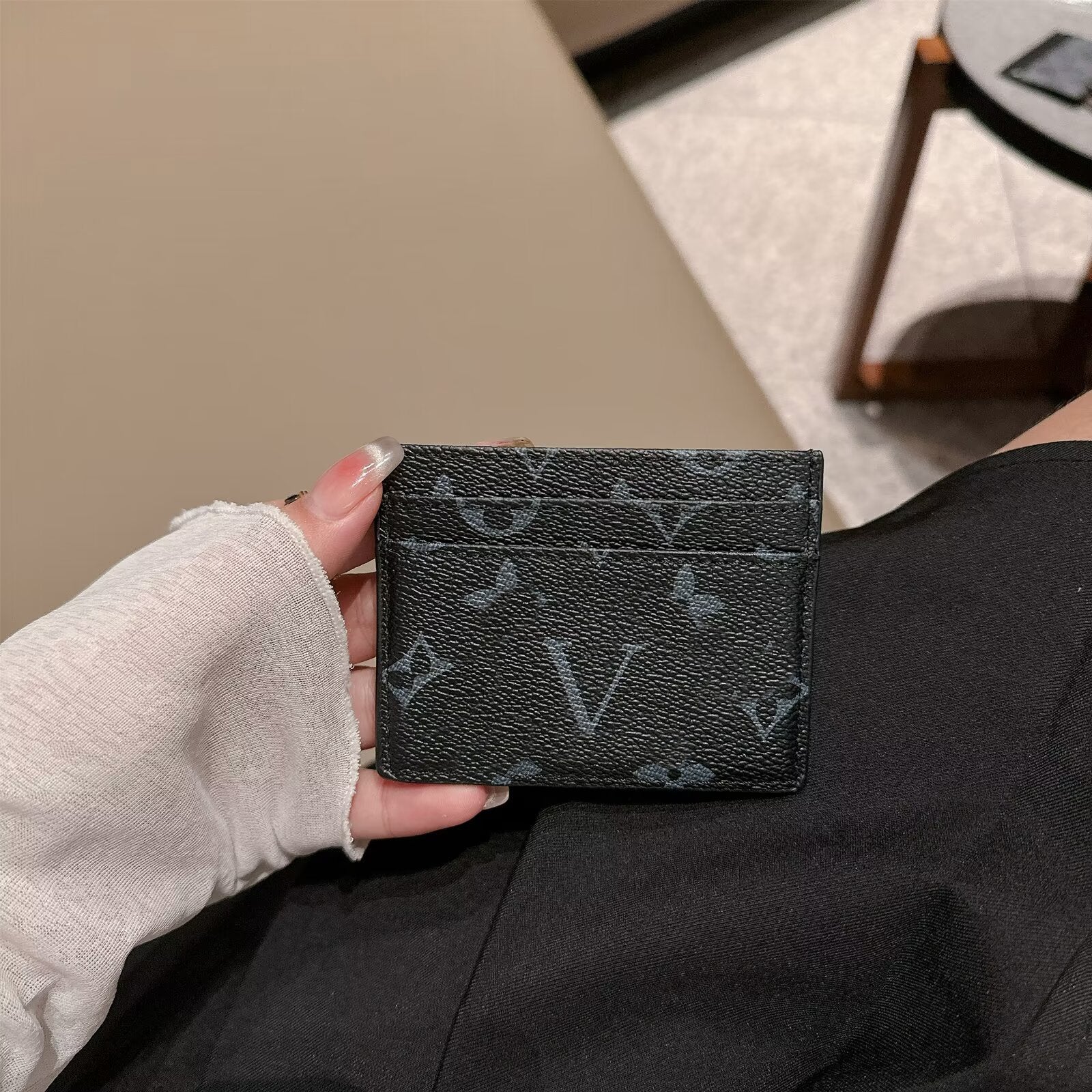 Luxury Designer Credit Card Holders Mini Wallets High Quality For Men And Womens Genuine Leather Classics Pure Color Card Holder Purses Wallet With