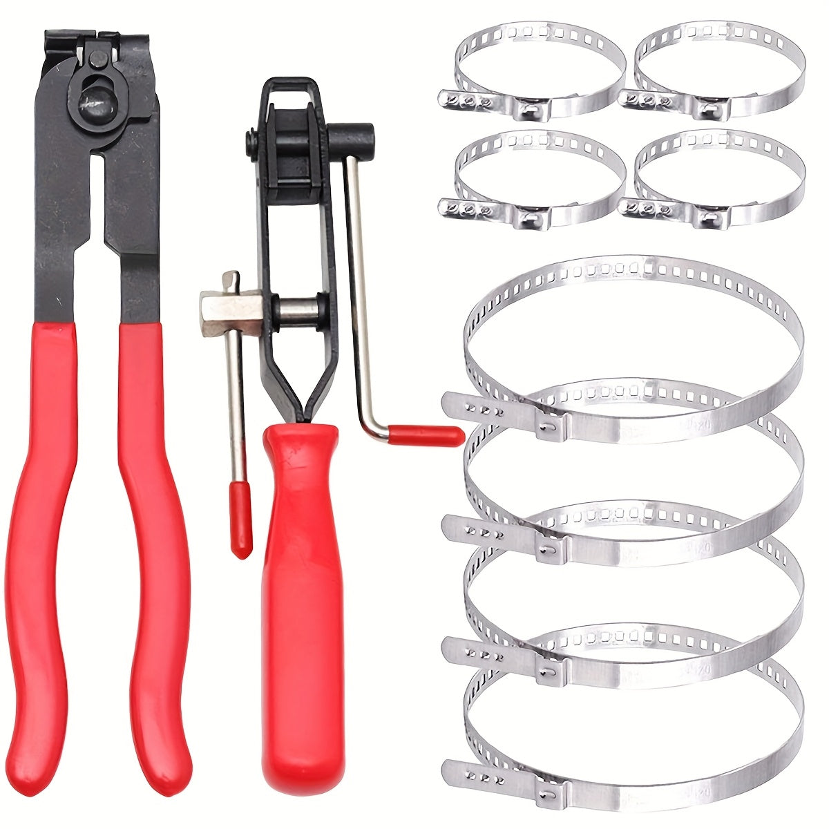 TEMU 10pcs Cv Boot Clamp Set-cv Joint Boot Clamp Set-tire Joint Boot Clamp Pliers, Hose Clamp With Clamp And Fixture, Fixture Disassembly, Automotive