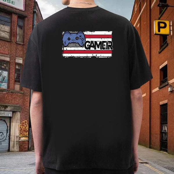 2024 DIY Mens Tshirts 100% Cotton 230g Street Casual play games Round Neck Short Sleeve T-Shirts for Men High Quality Oversized Clothings