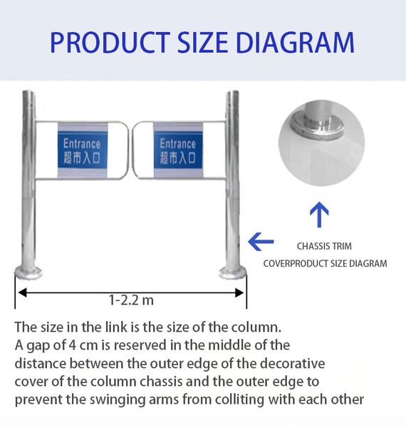 Luxury Supermarket non-exit one-way door stainless steel in and out of the mouth only into the swing gate prohibited