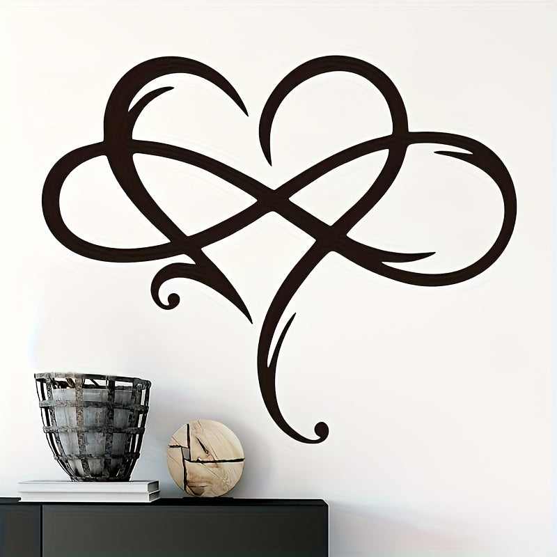 TEMU [2d Flat] 1pc Infinity Heart Metal Wall Decoration Art Infinite Heart-shaped Wall Decoration, Unique Infinite Heart-shaped Wall Decoration Love