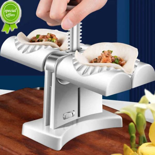 Double Automatic New Hine Dumpg Head Press Dumpgs Mold Pierogi Maker Home Kitchen Gadget Accessories Ravioli Tools S s