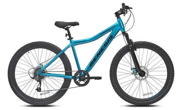 Bikes The 27.5-inch mountain bike blue 1x8 driving train will allow you to easily shift gears up and down the entire mountain Q241029