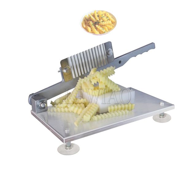 Stainless Steel Potato Chip Slicer Cutter Knife Dough Vegetable Fruit Potato Crinkle Wavy Slicer Knife French Fry Slicer