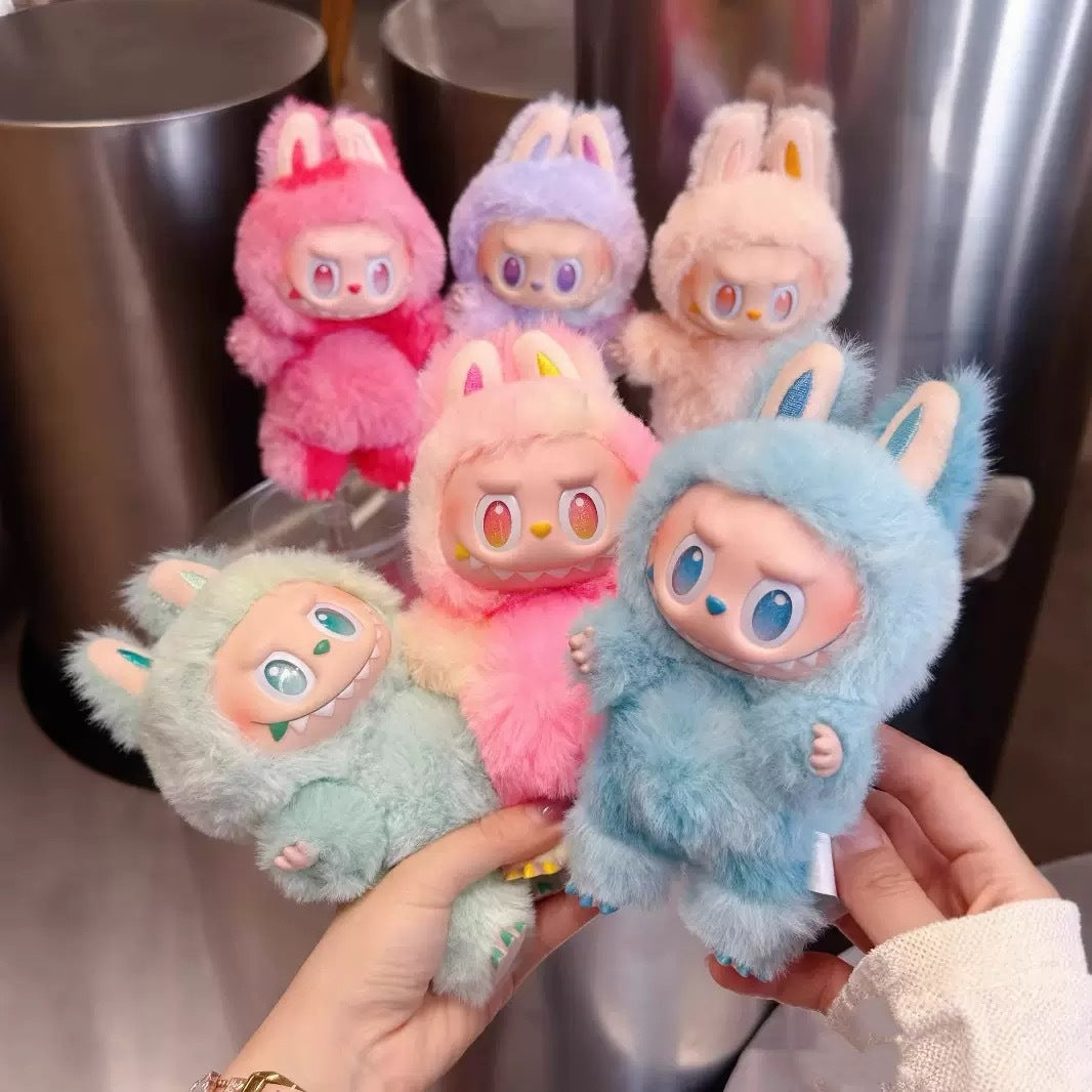 Labubu 1 2 3 Generation Backpack Pendants Keychains Key Ring Fashion Plush Toy Stuffed Toys Monster Rubber Dolls Anime Cartoon Action Figure